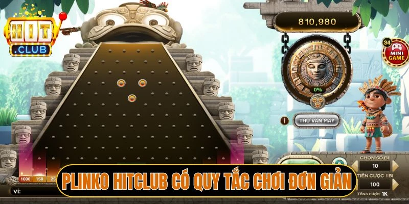 Plinko tại Hitclub có quy tắc chơi đơn giản